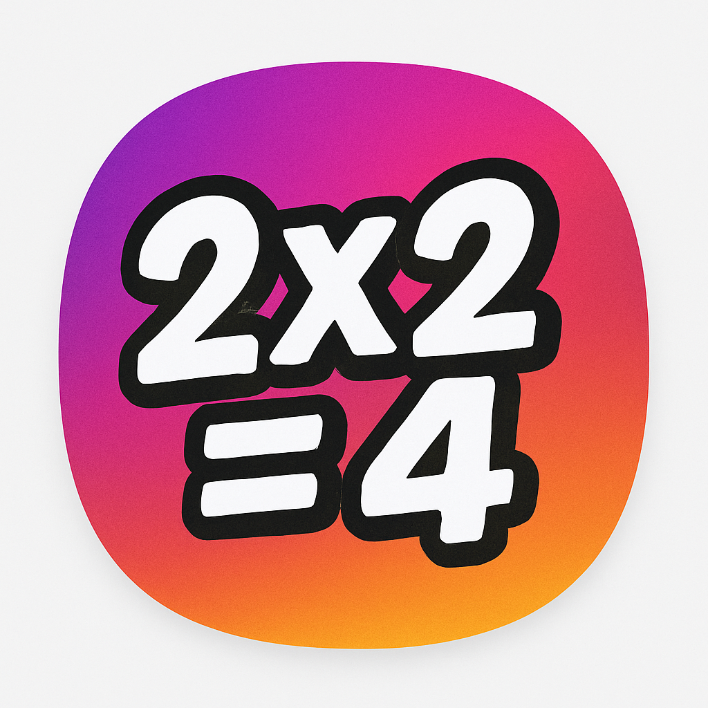 Иконка приложения 2×2=4
